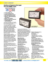 Thumbnail of document Data Sheet - OM-CP Humidity & Temperature Data Logger, Part of the NOMAD Famiy